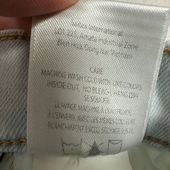 Edwin Bree Crop Slim Straight Jeans Outcast 24 Light Wash Denim Womens Fitted - Picture 9 of 9